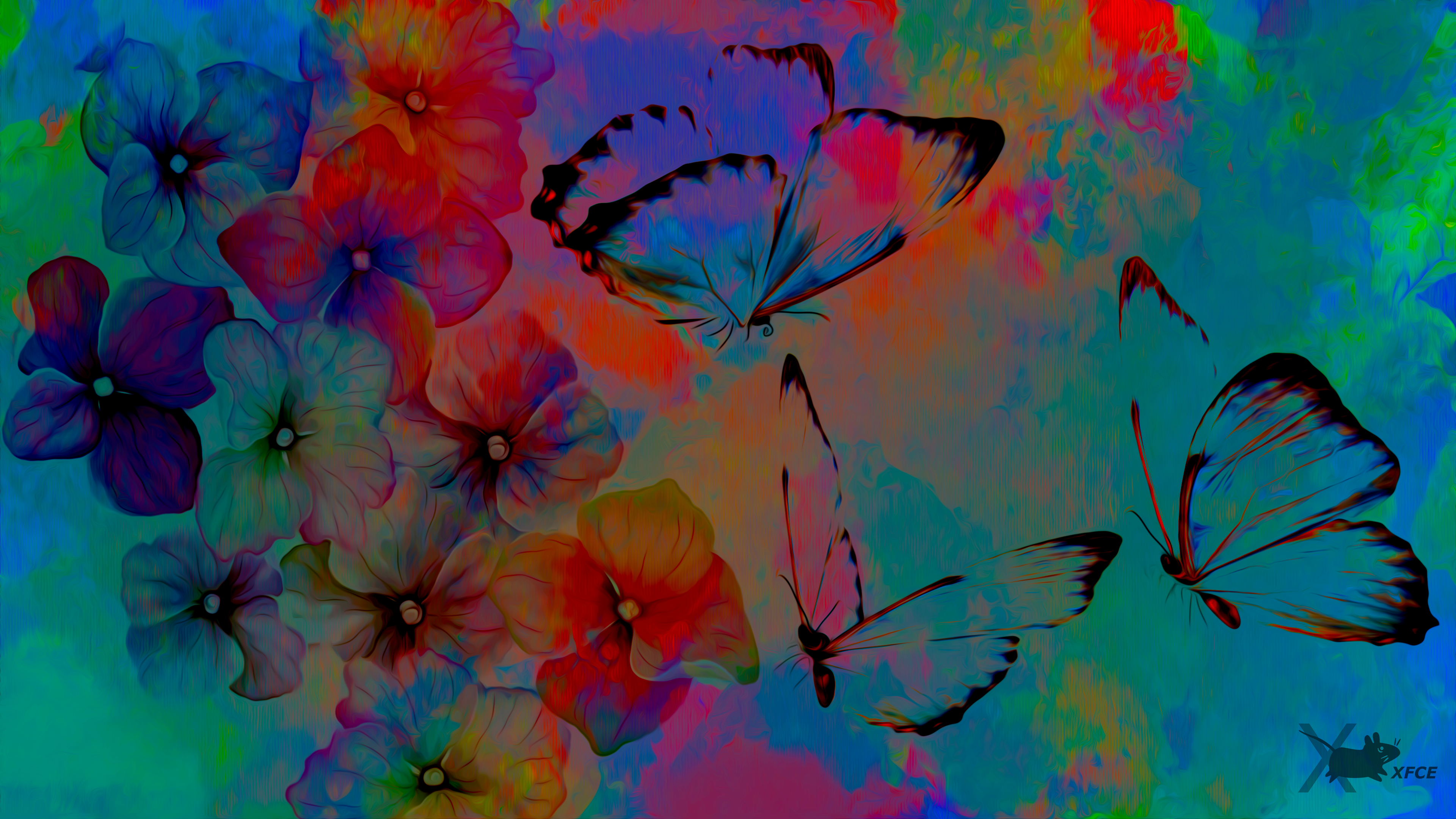 Blue Butterfly On Flower - HD Wallpaper 