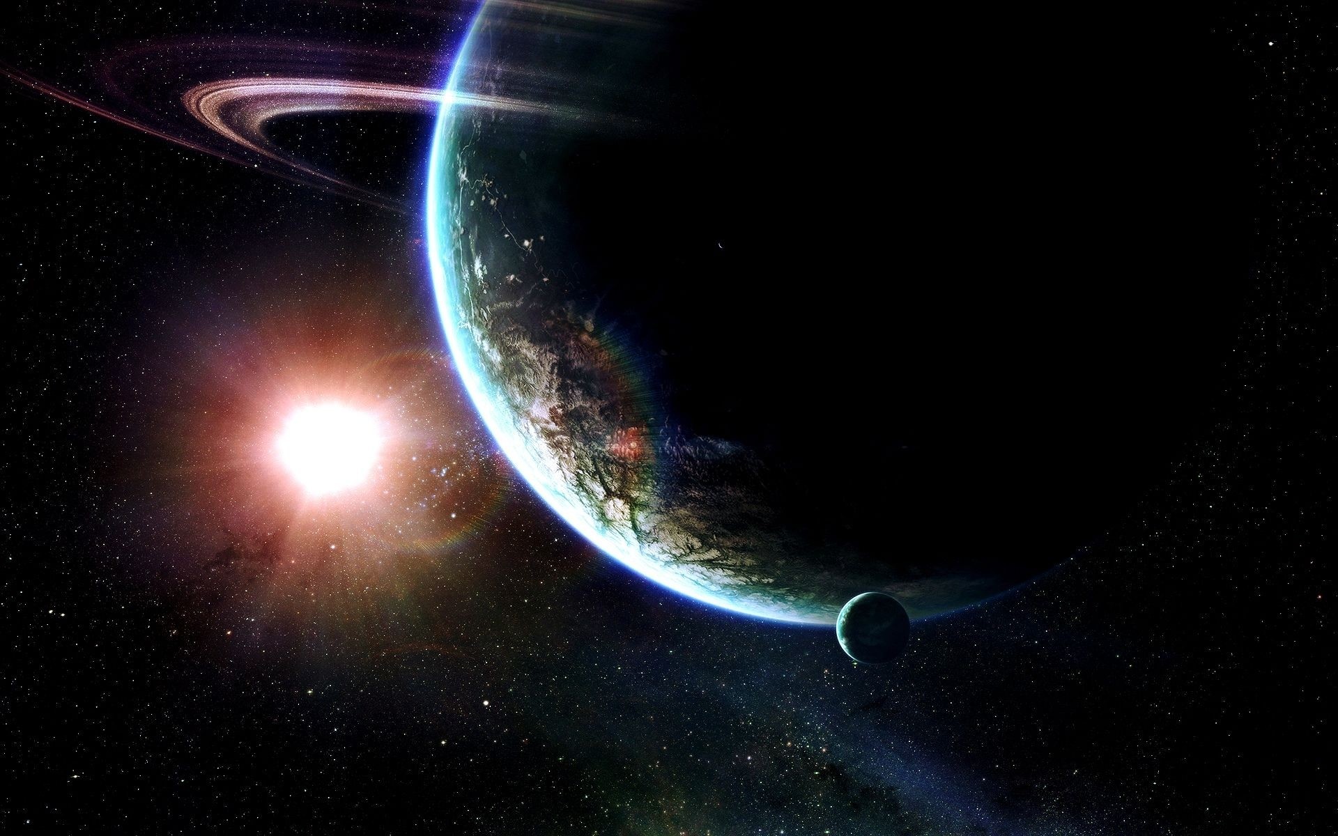 Space Earth Wallpaper Free Download - HD Wallpaper 