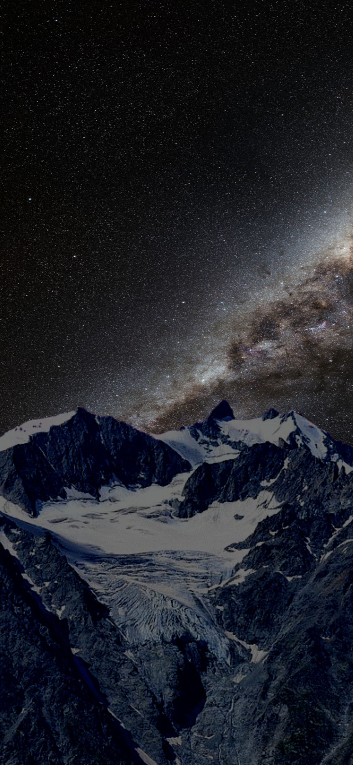 Milky Way, Starry Night, Dark, Mountains, Wallpaper - Dark Mountain Wallpaper Iphone X - HD Wallpaper 