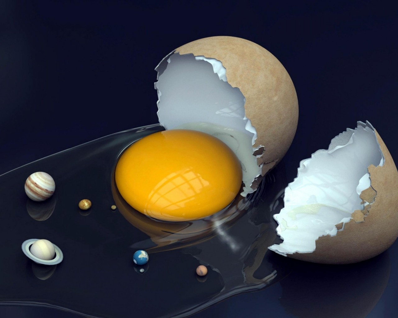 Egg Solar System - HD Wallpaper 