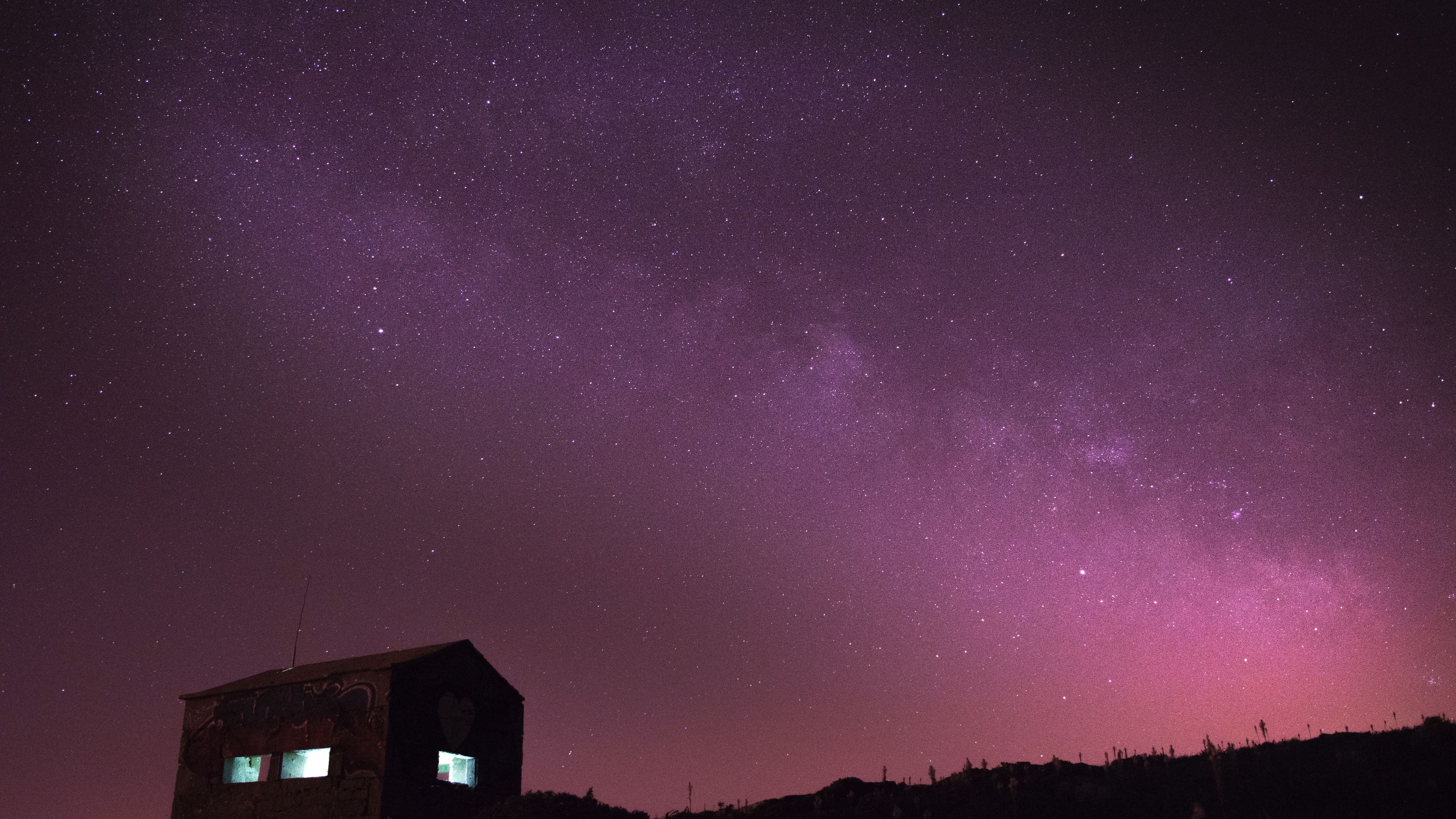Hut House Milky Way 4k - Star - HD Wallpaper 