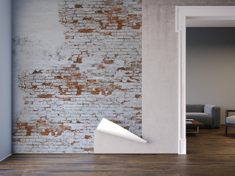 Plaster Brick Wall - HD Wallpaper 
