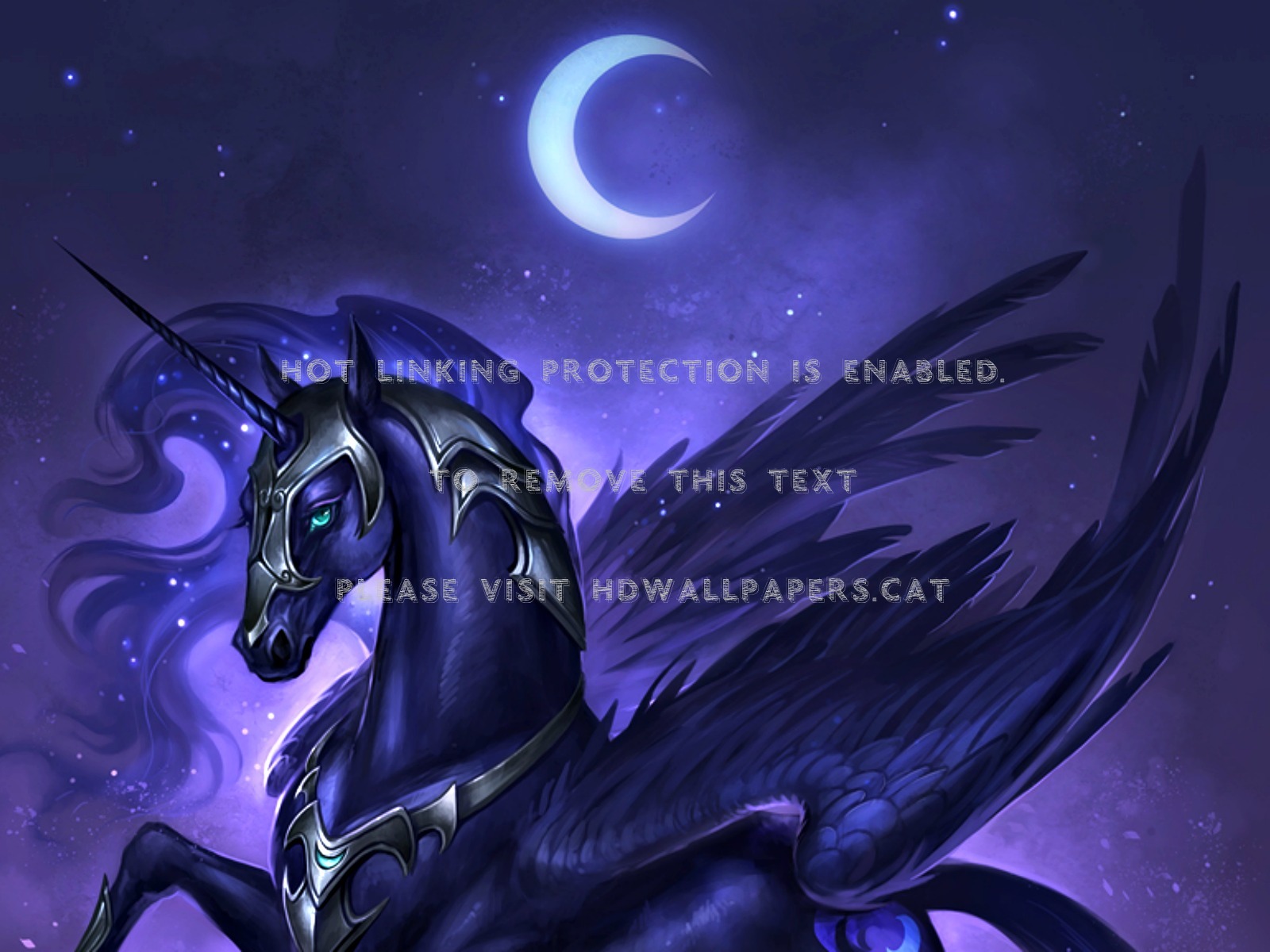 Nightmare Moon Unicorn Wings Villains White - Pegasus Unicorn - HD Wallpaper 