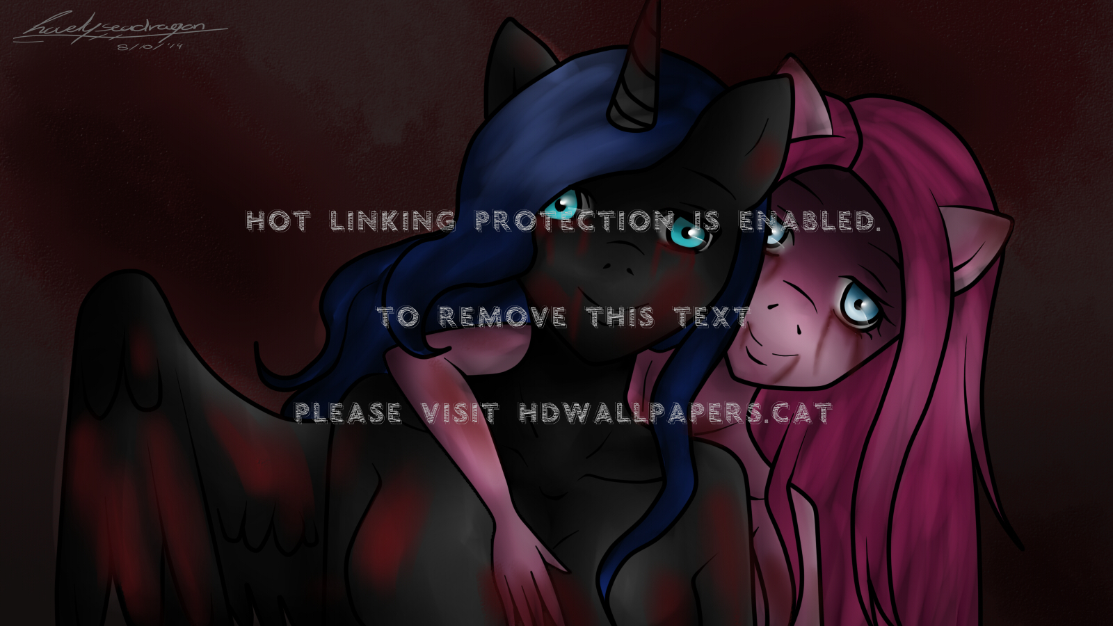 Pinkamena And Nightmare Moon Dh Gfh Hgj Ah - HD Wallpaper 