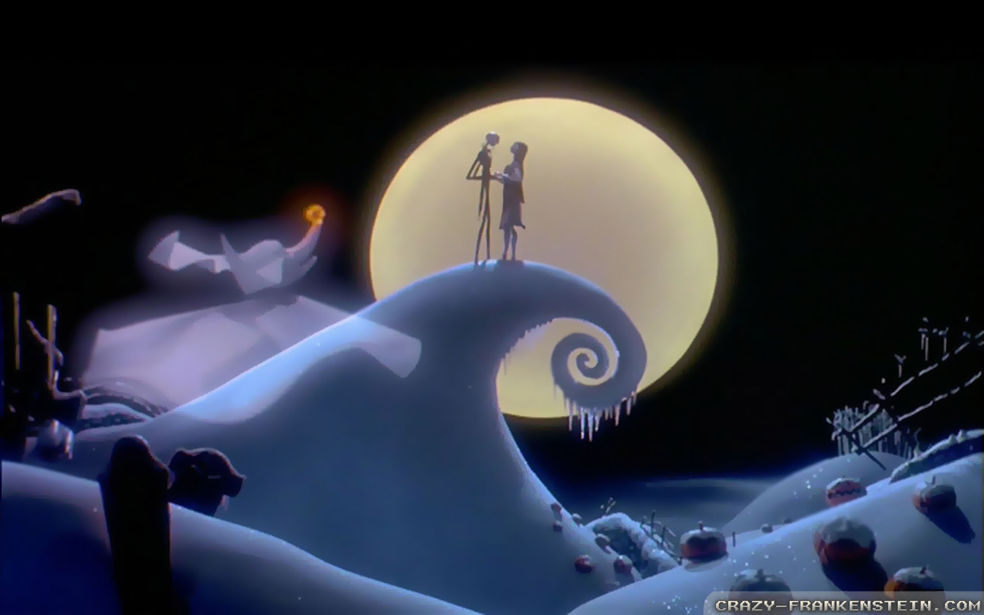 Nightmare Before Christmas Snow - HD Wallpaper 