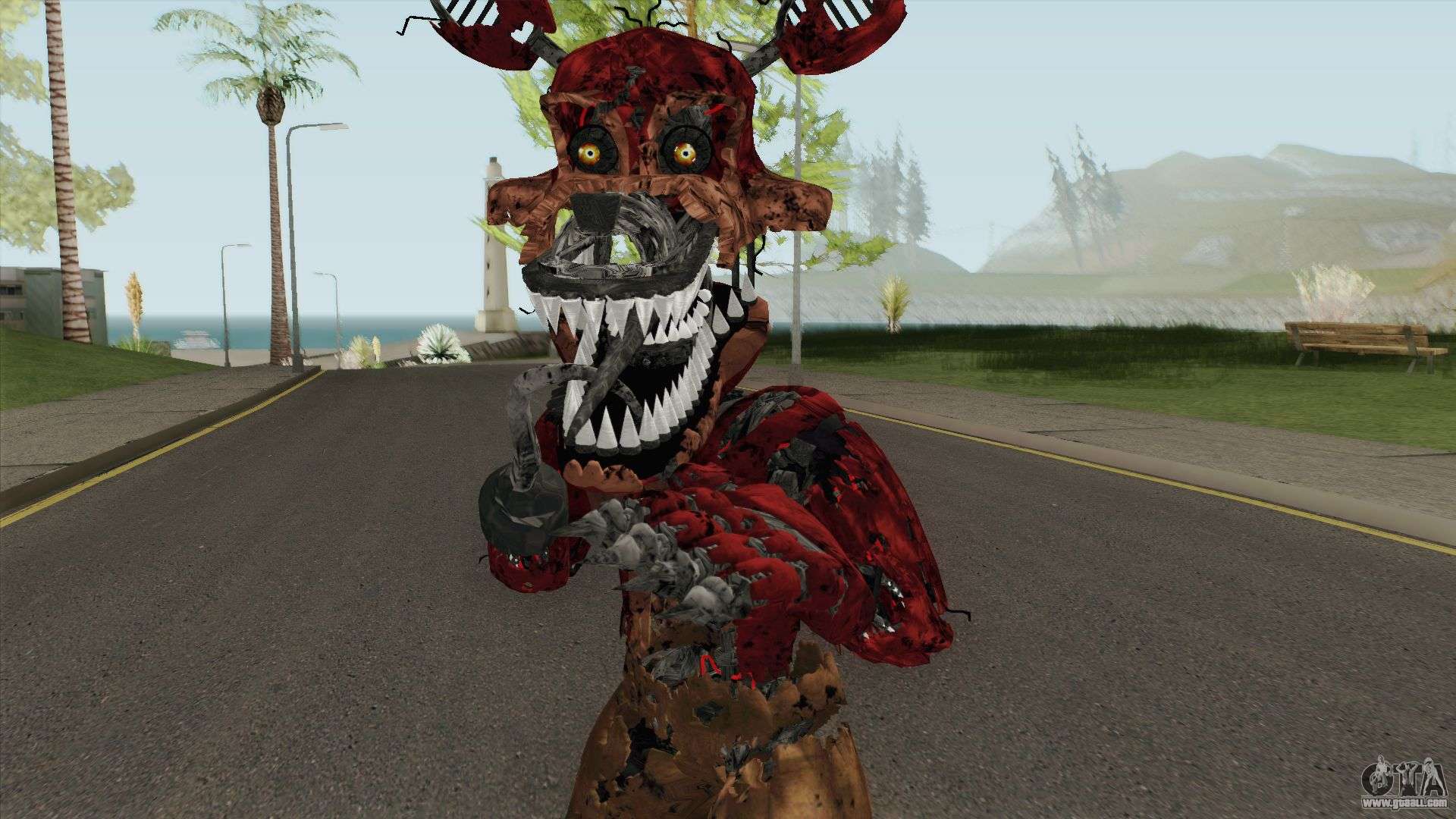 Nightmare Foxy For Gta San Andreas - Gta Sa Skin Shazam - HD Wallpaper 
