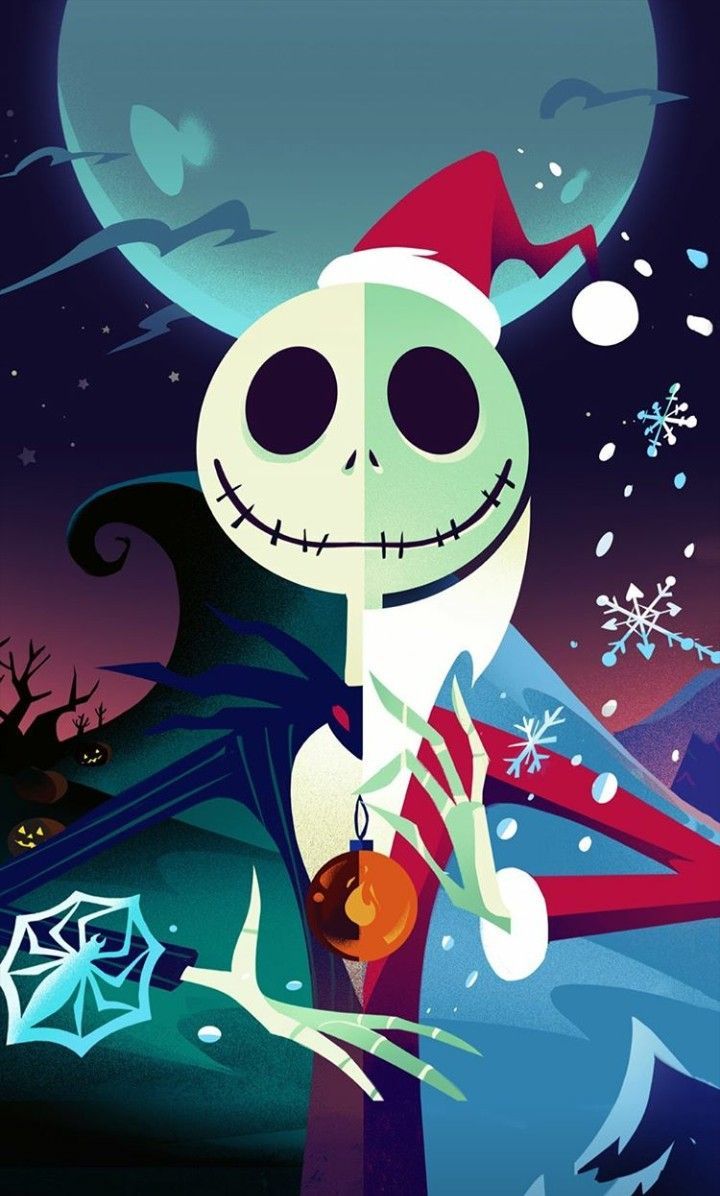 Nightmare Before Christmas Christmas Background - 720x1196 Wallpaper -  teahub.io