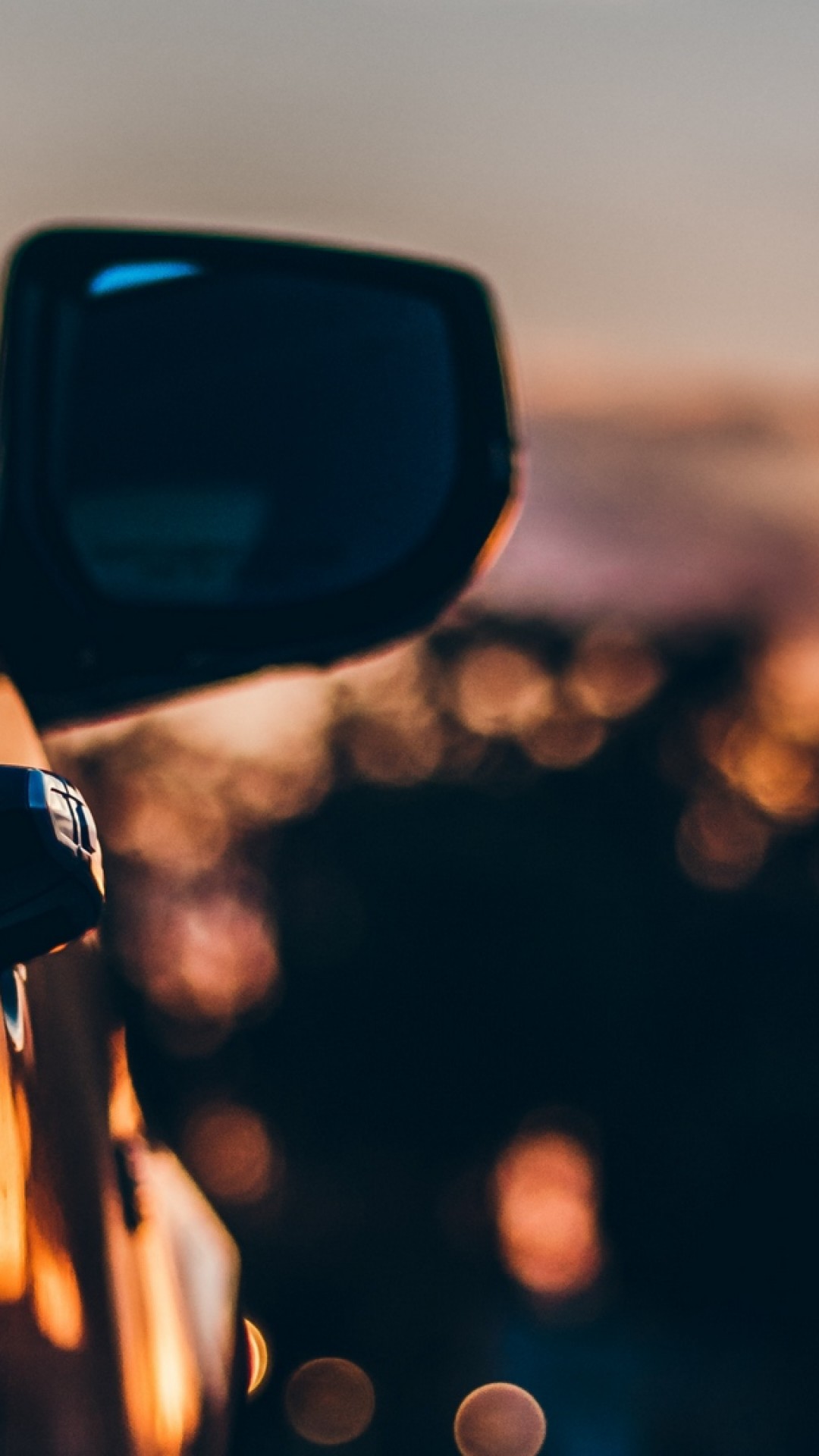 Car Side Mirror Sunset - HD Wallpaper 