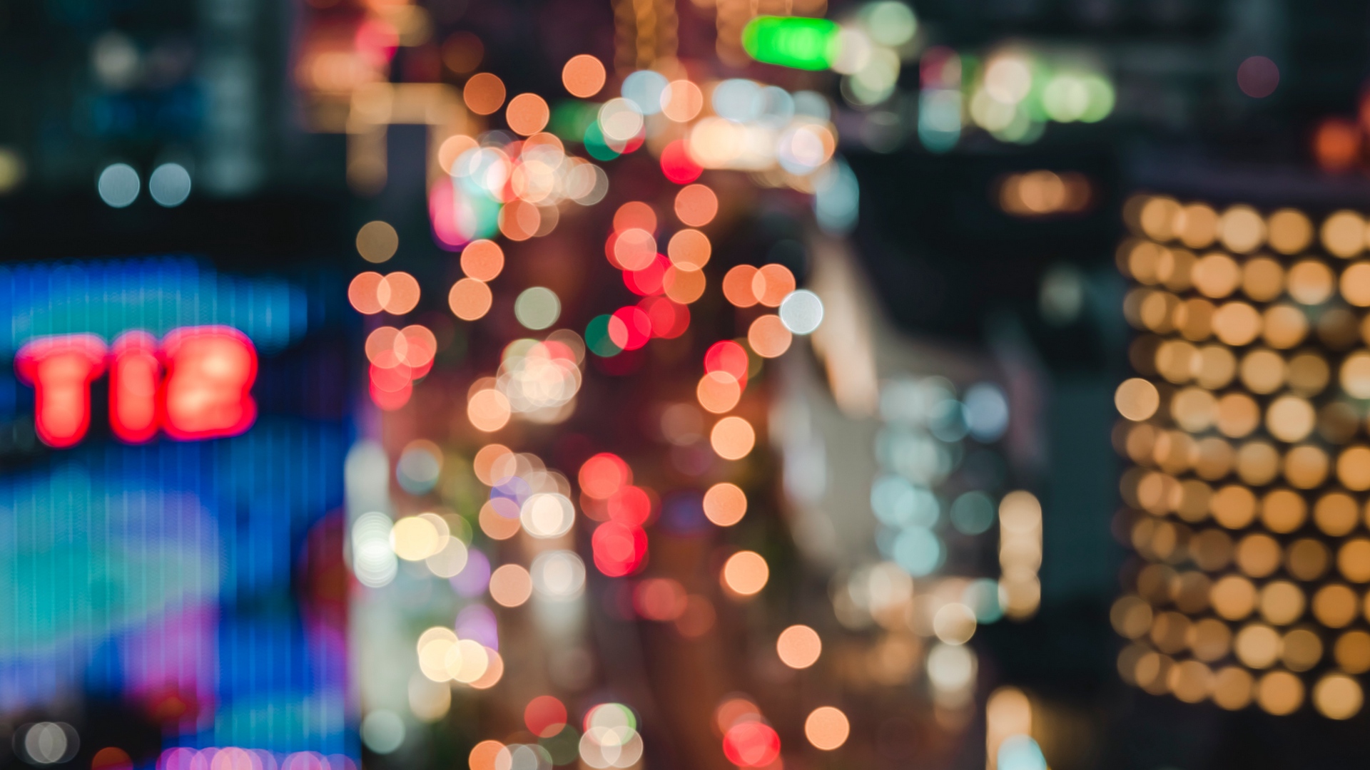 Wallpaper Blur, Bokeh, Lights, Colorful, Glare, City - Blur City Background Hd - HD Wallpaper 
