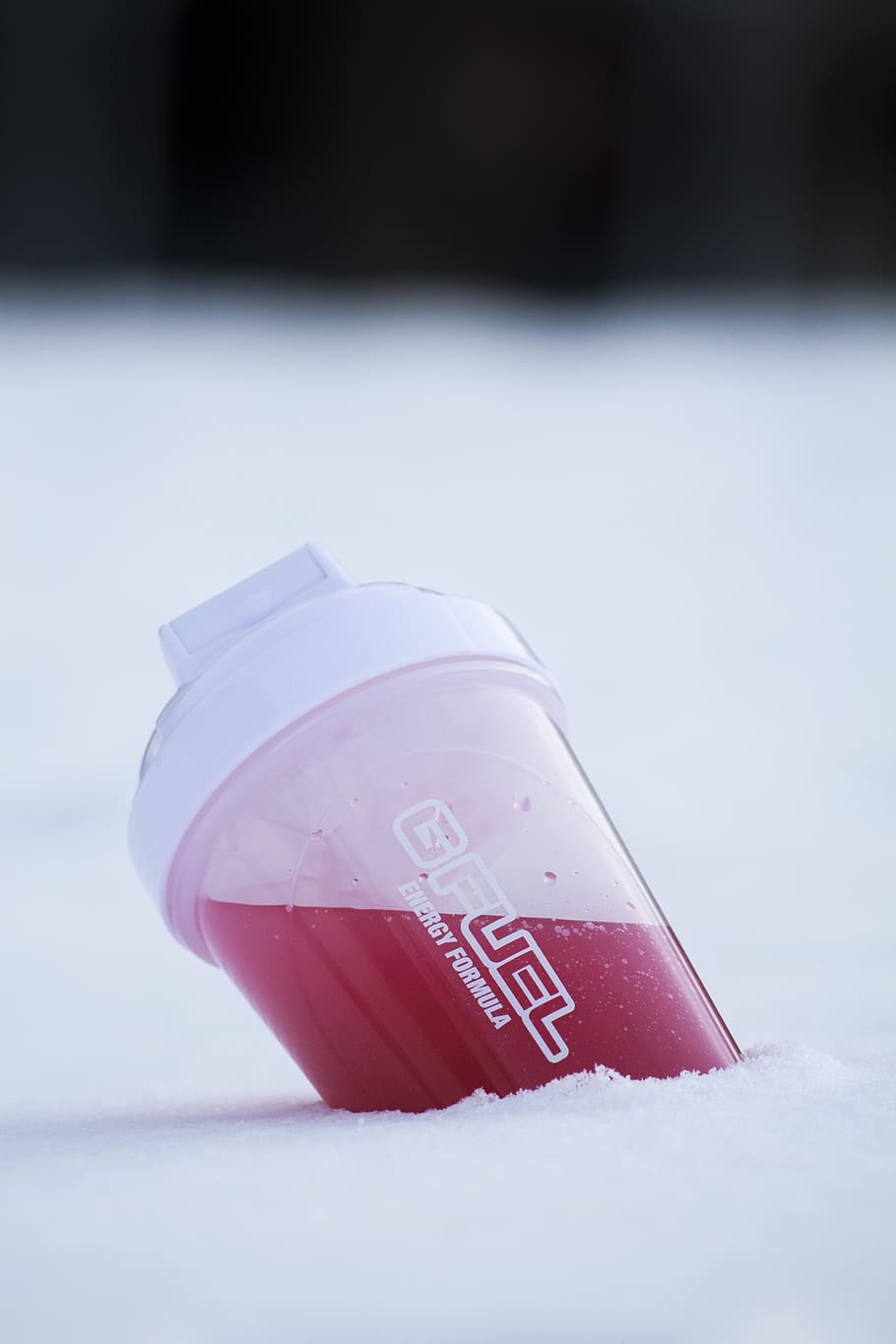 Filled Clear Gfuel Bottle On Ice, Close-up, Snow, Cold - HD Wallpaper 
