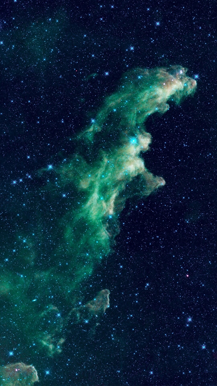 Galaxy, Wallpaper, And Space Image - Blue Green Galaxy Aesthetic - HD Wallpaper 