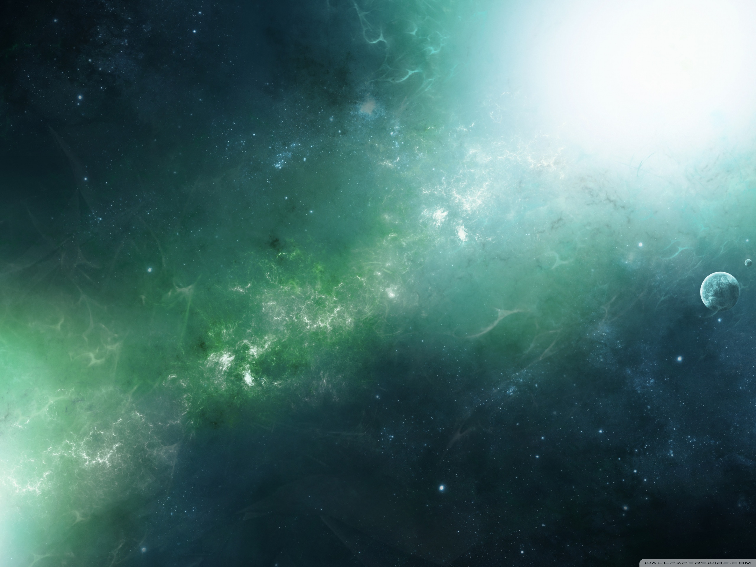 Green Nebula Hd - HD Wallpaper 