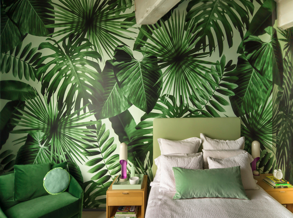 Hobnobmag Flavor Paper Tropical Wallpaper - Tropical Leaf Wallpaper Bedroom - HD Wallpaper 