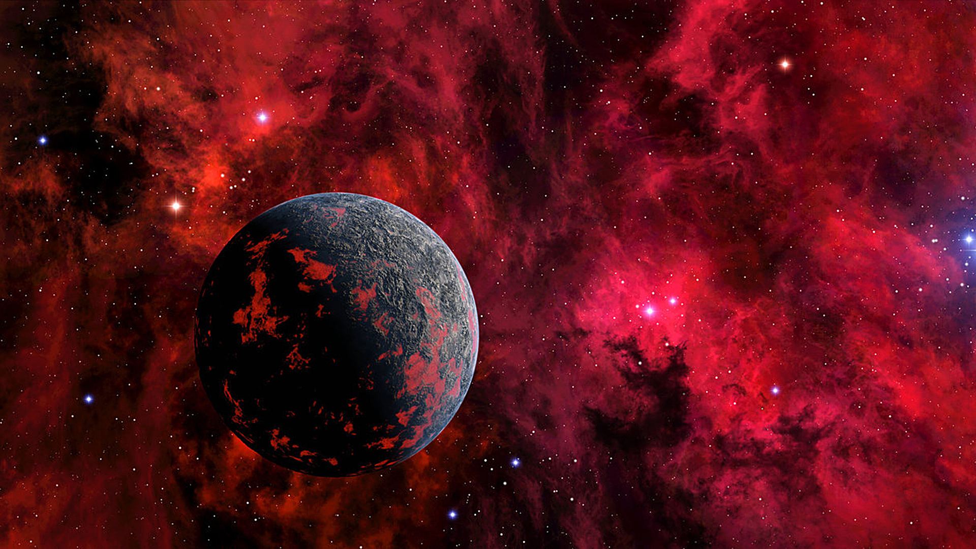 Red Universe Background - HD Wallpaper 