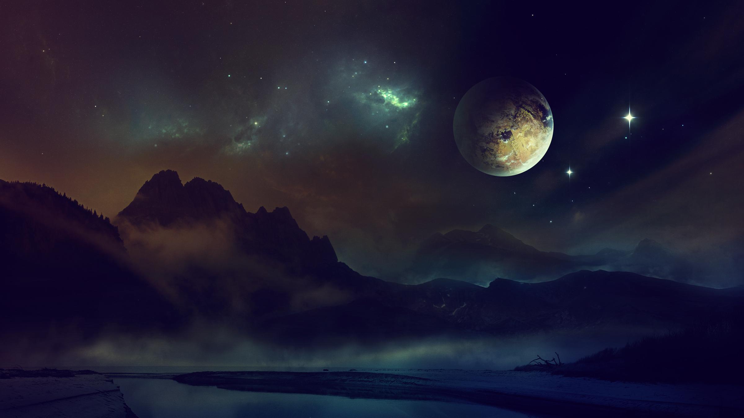 Weltall, Planet, Helle, Nacht, Himmel - Planet Sky Background - HD Wallpaper 