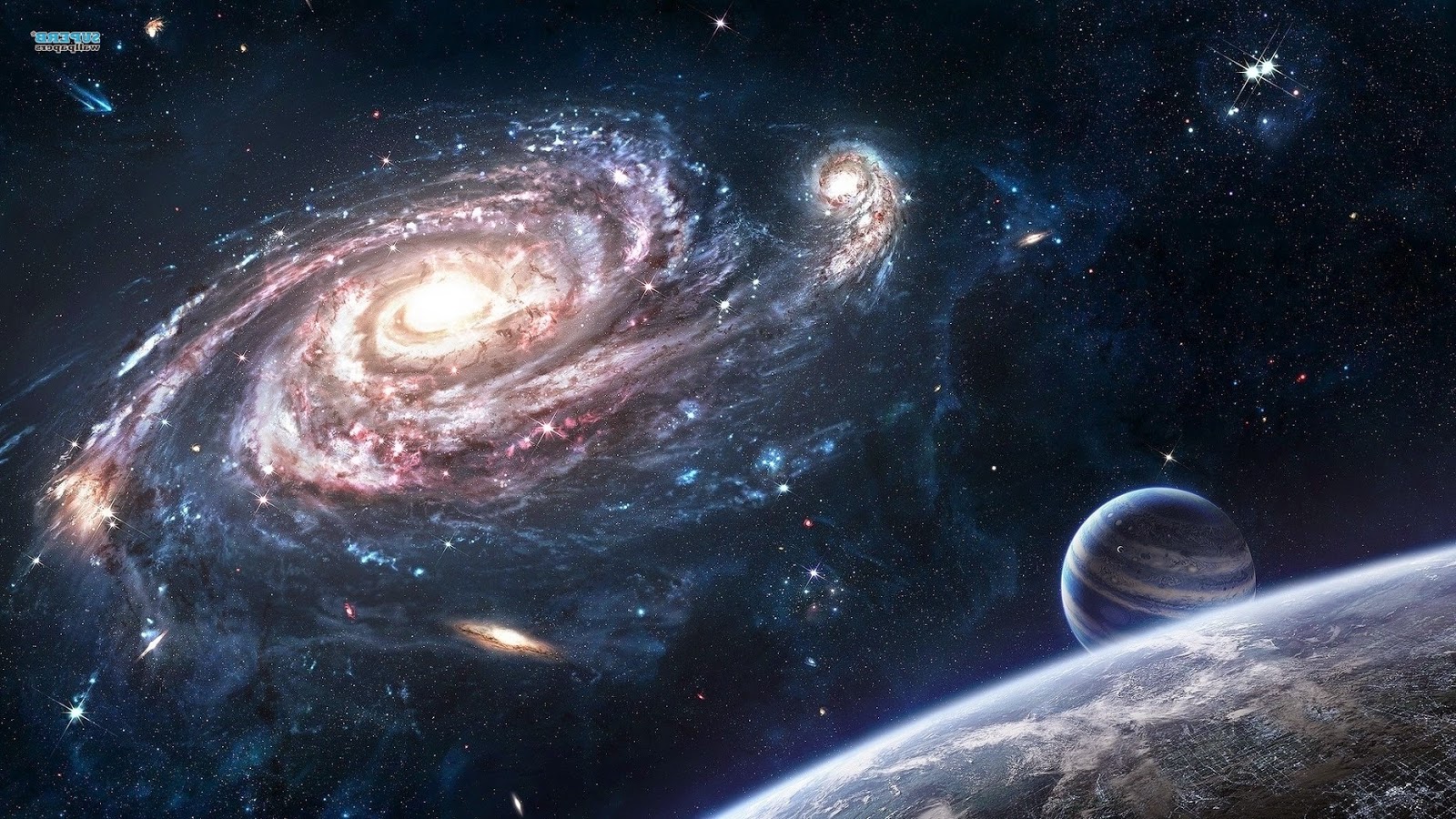 Galaxy Wallpaper - Galaxy Planet Background Hd - HD Wallpaper 