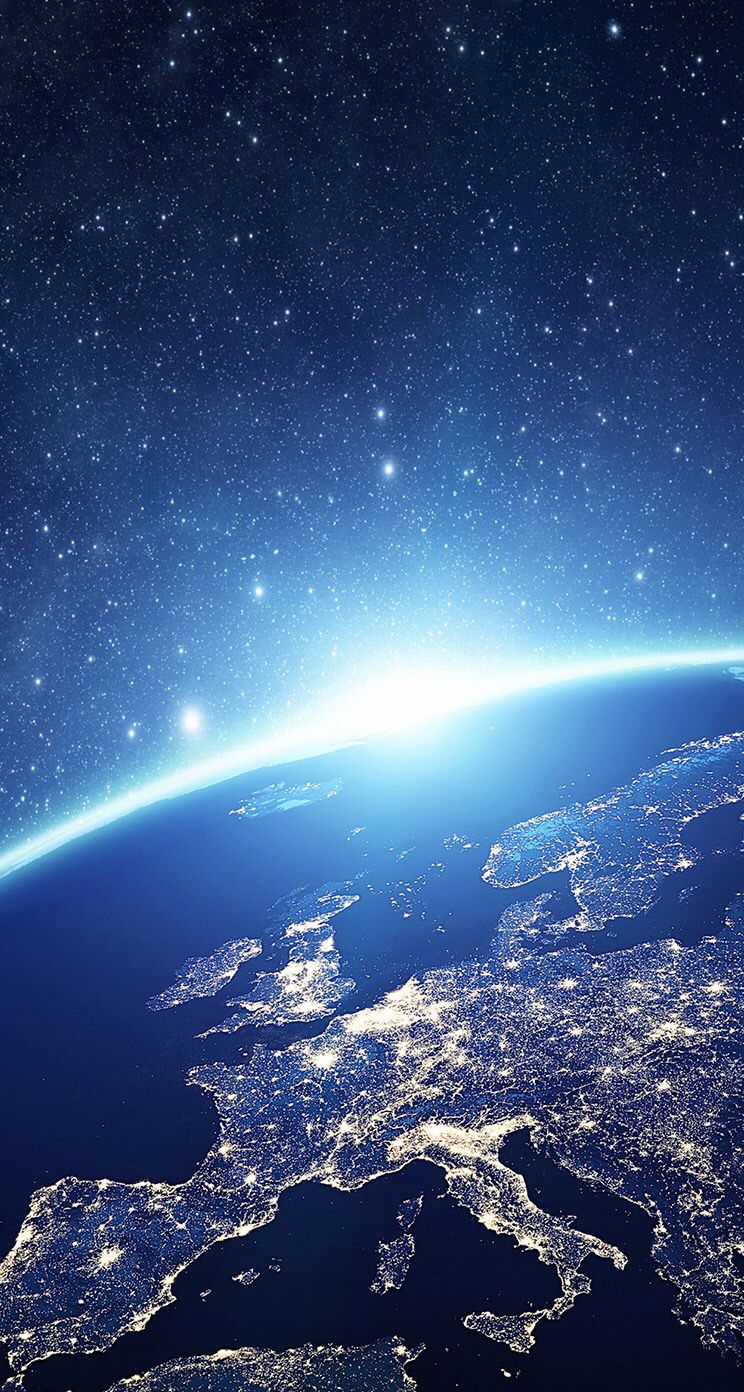 Earth From Space By Night - 744x1392 Wallpaper Earth From Space By Night - 744x1392 Wallpaper
