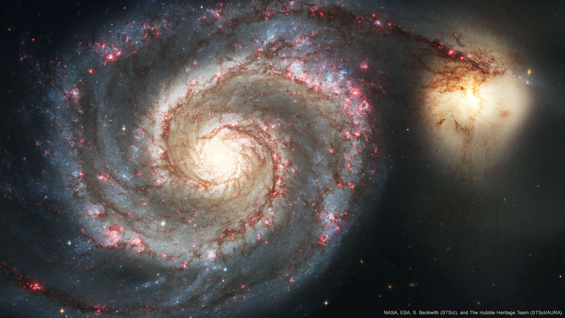 Whirlpool Galaxy - HD Wallpaper 