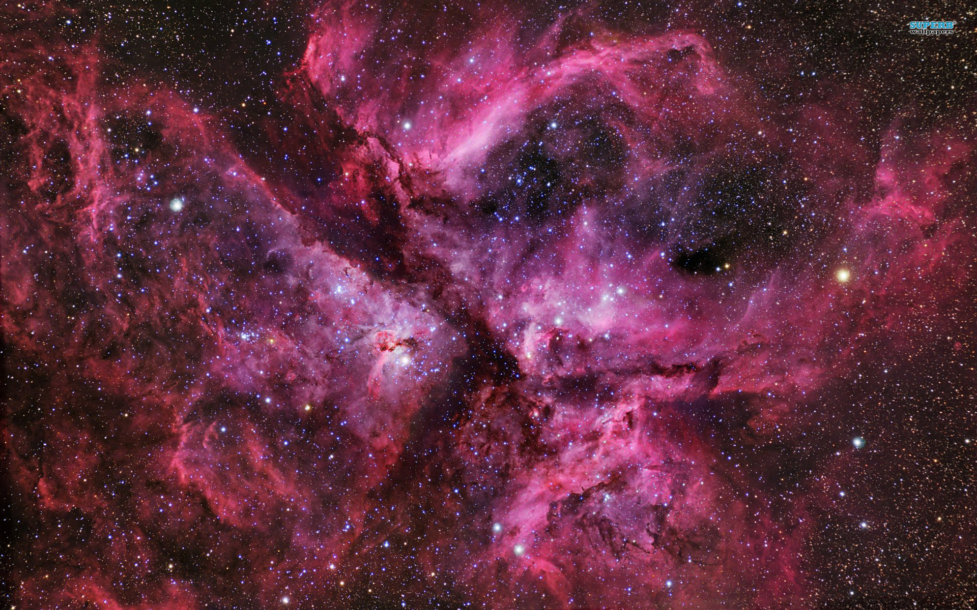 Purple Nebula - HD Wallpaper 