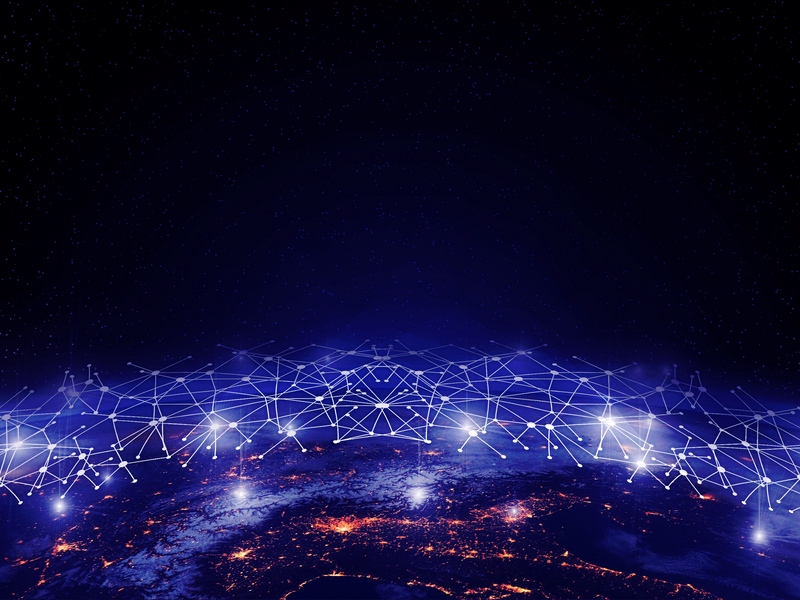 Wallpaper Galaxy, Earth, Network, Stars - Network Background 4k - HD Wallpaper 