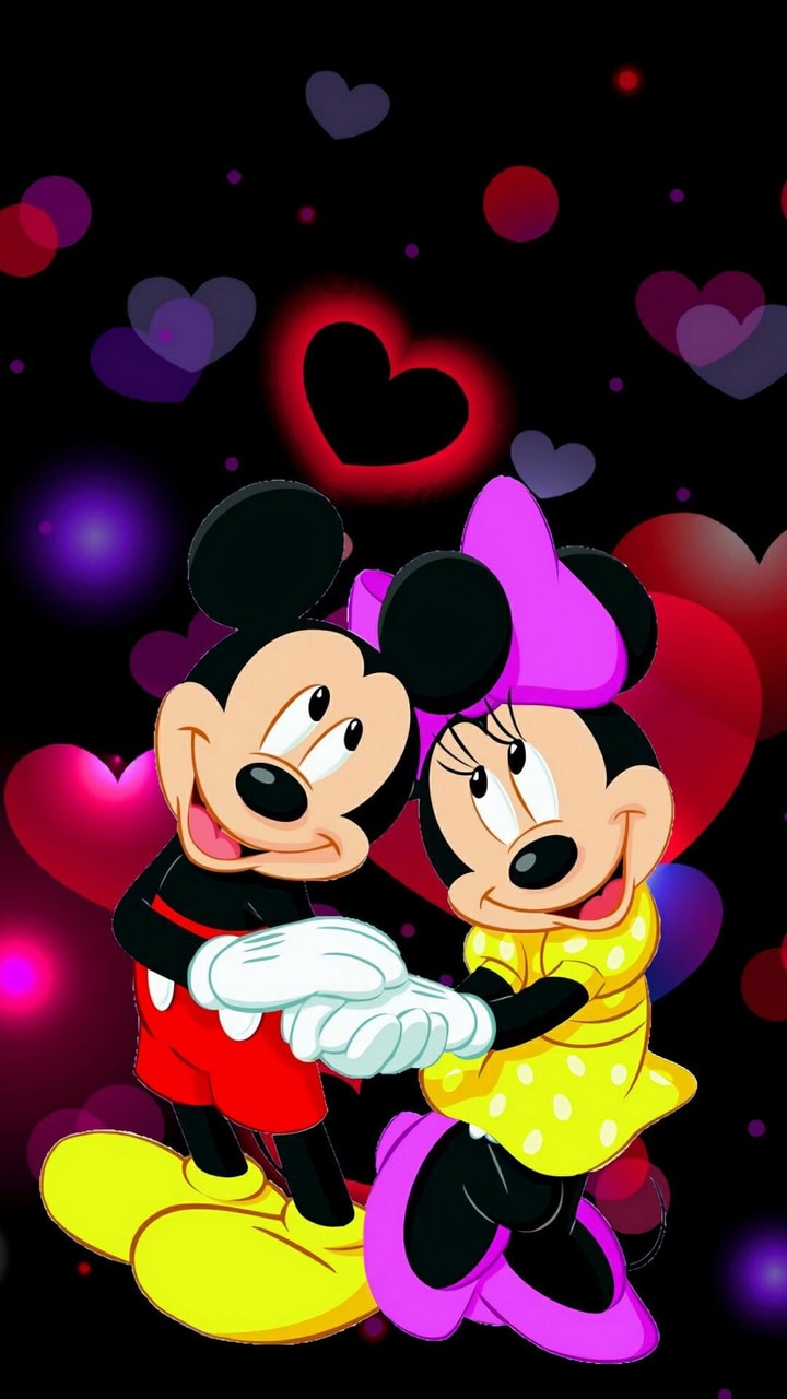Papel De Parede Do Mickey E Da Minnie Para Celular - HD Wallpaper 