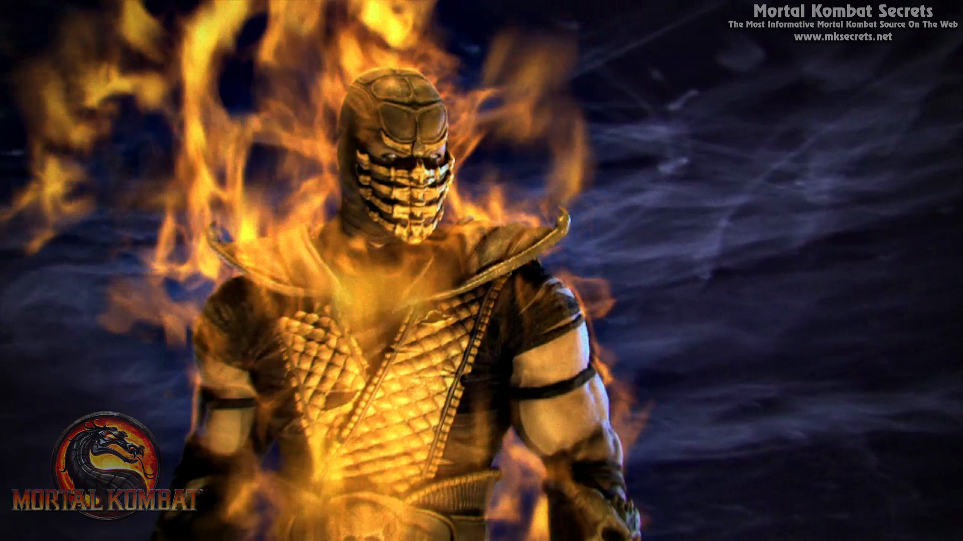 Mortal Kombat Scorpion Burning - HD Wallpaper 