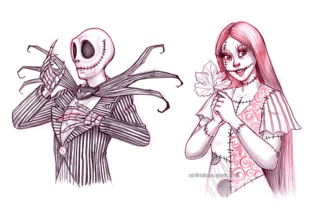 More Jack N Sally By Bri Chan D33tspd - Jack And Sally Fanart - HD Wallpaper 