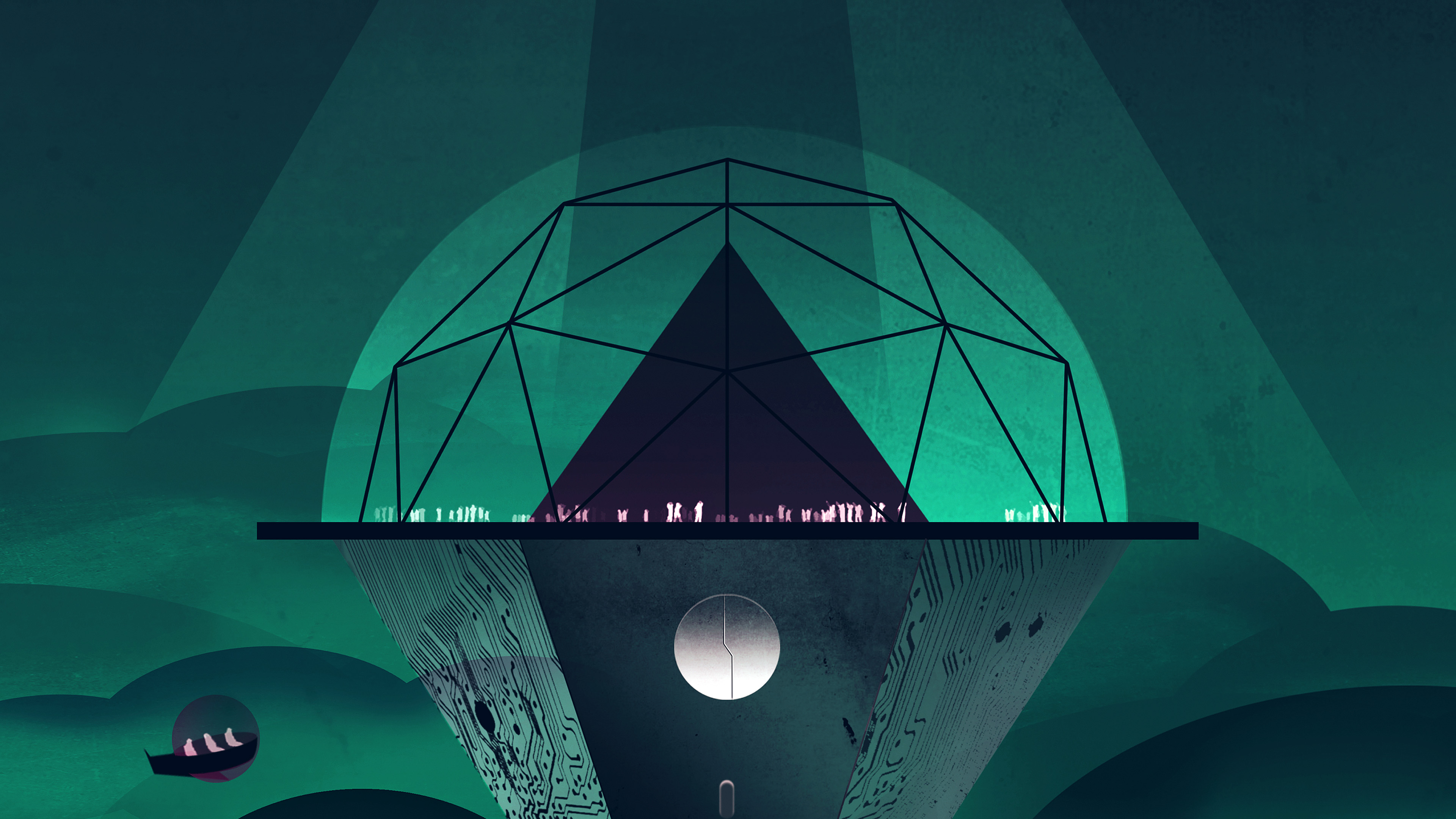 Laptop Wallpapers Architecture Illustrations - HD Wallpaper 