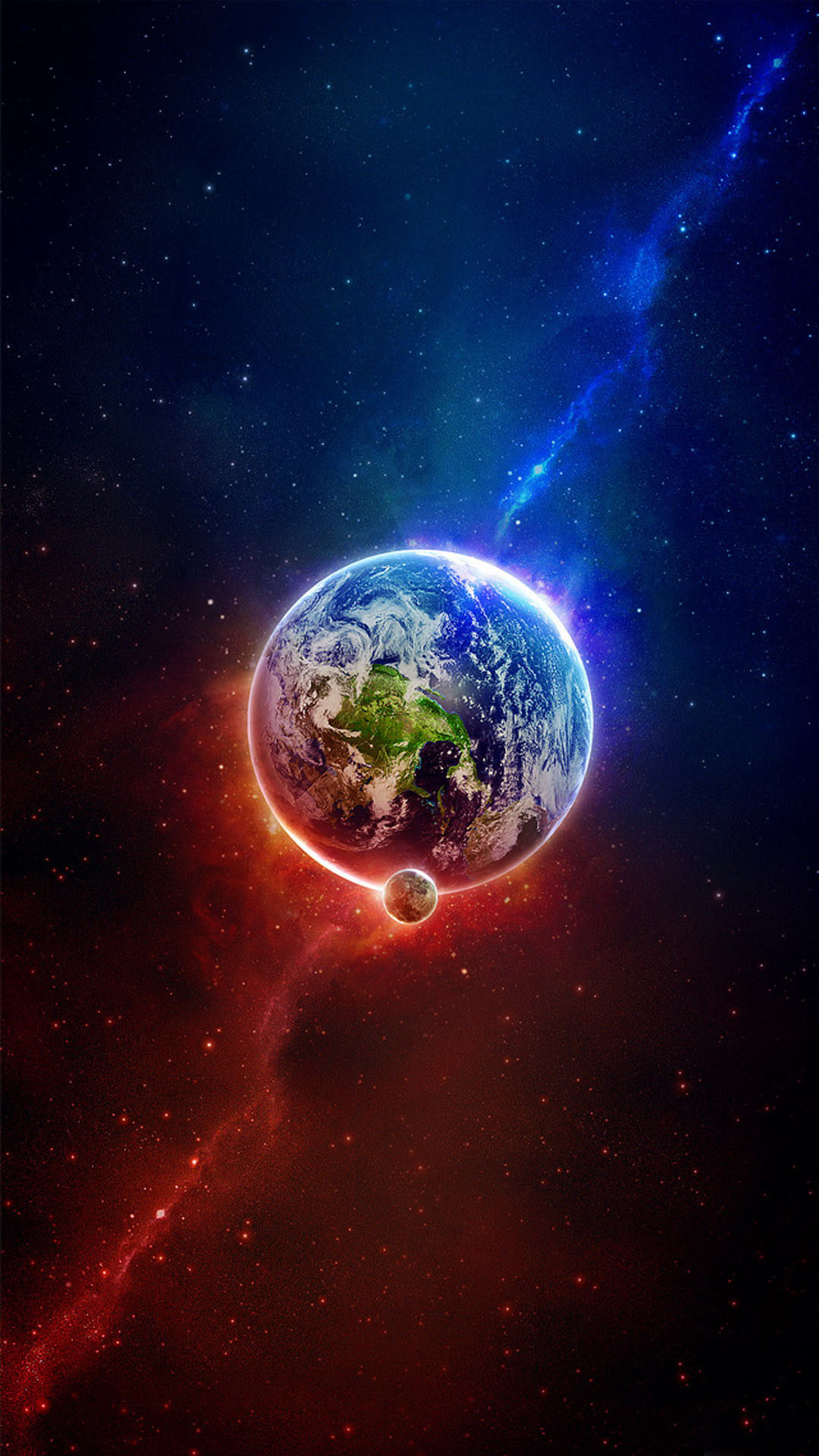 Download The Android Space Earth Android Wallpaper - Sfondi Per Huawei P8 Lite 2017 - HD Wallpaper 