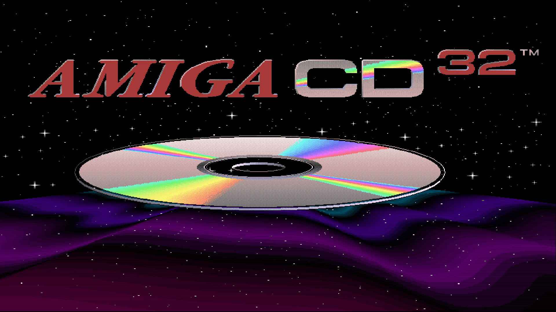 Amiga Cd32 Awaiting For A Disk To Be Inserted Screen - Cd - HD Wallpaper 