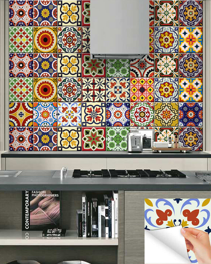Modern Kitchen With Vintage Tiles - HD Wallpaper 