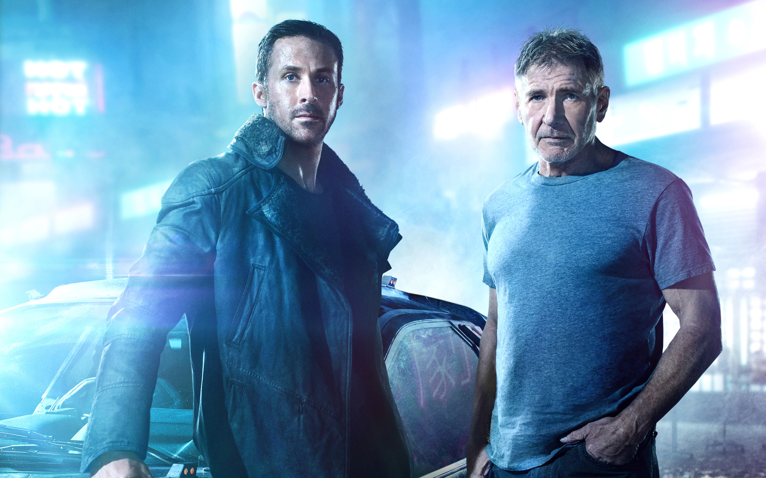 Blade Runner Ryan Gosling Harrison Ford Wallpaper - Harrison Ford And Ryan Gosling Movie - HD Wallpaper 