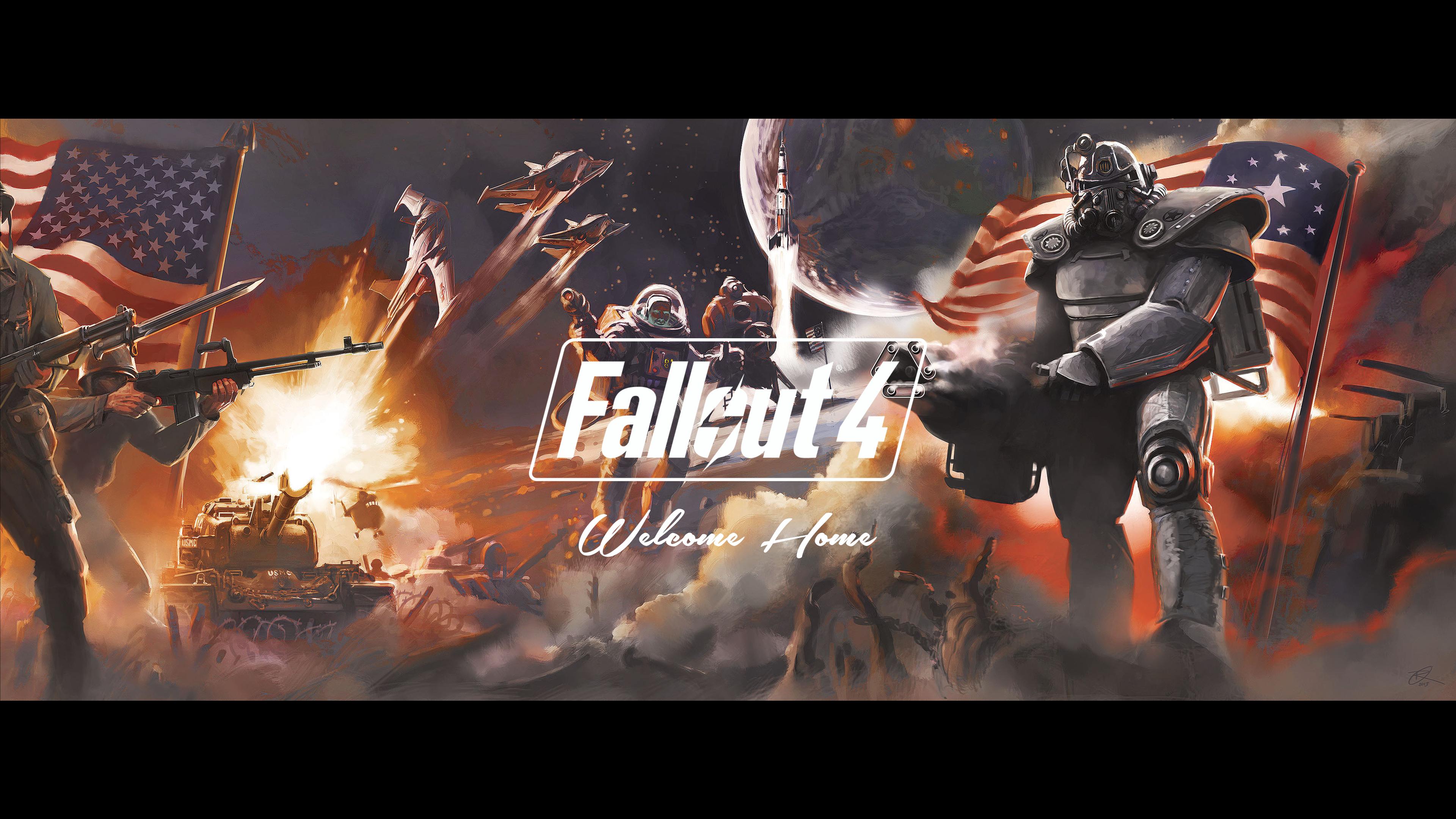 Free Fallout Wallpaper Full Hd « Long - Brotherhood Of Steel Art -  3840x2160 Wallpaper 