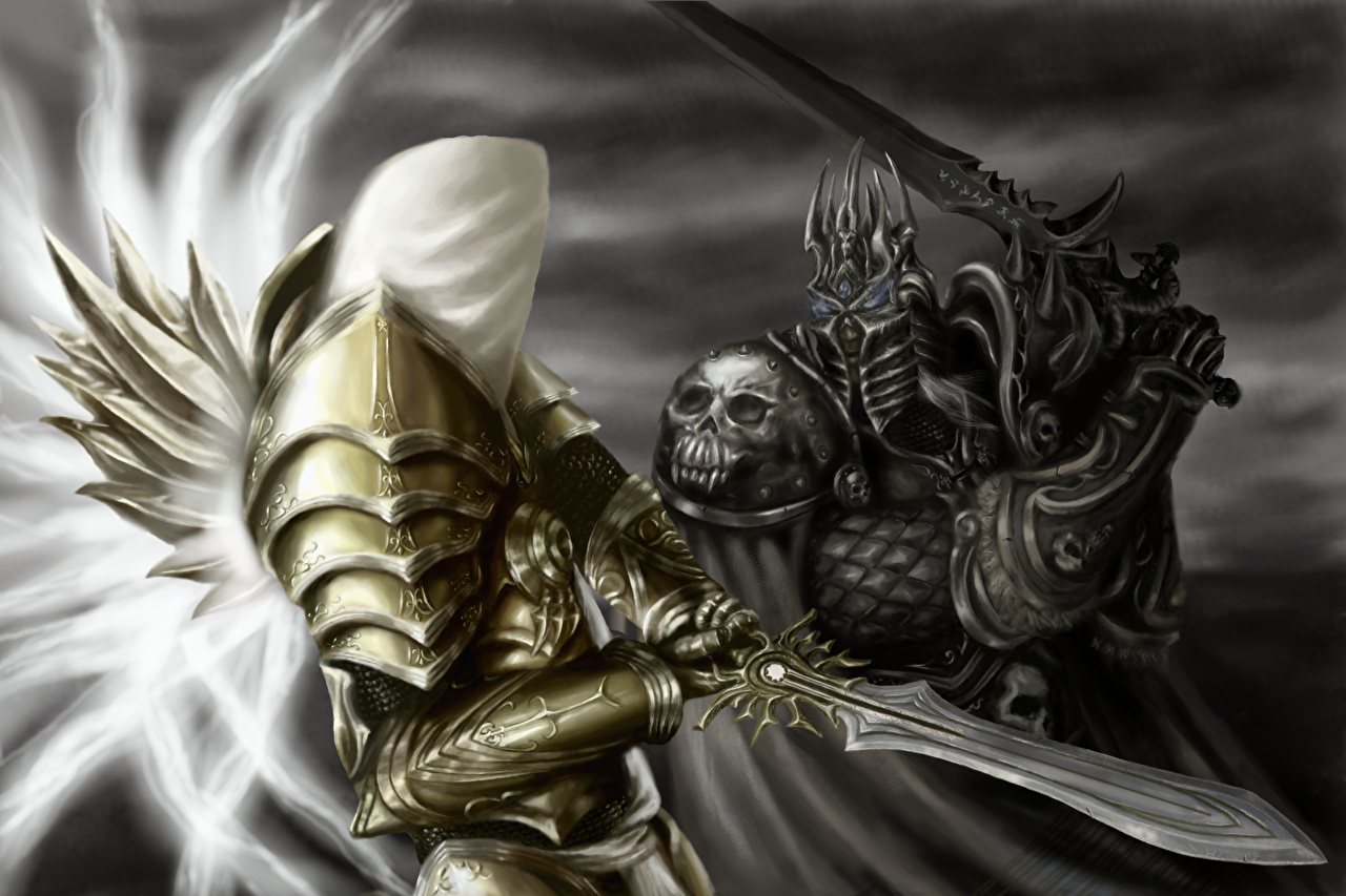 Arthas Evil Vs Good - HD Wallpaper 