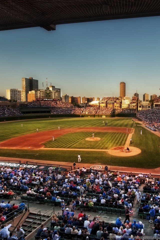 Chicago Cubs Iphone Wallpaper - High Resolution Wrigley Field - HD Wallpaper 