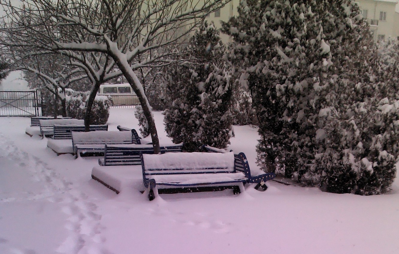 Photo Wallpaper City, Nature, Snow, Turkey, Turkey, - Snow - HD Wallpaper 