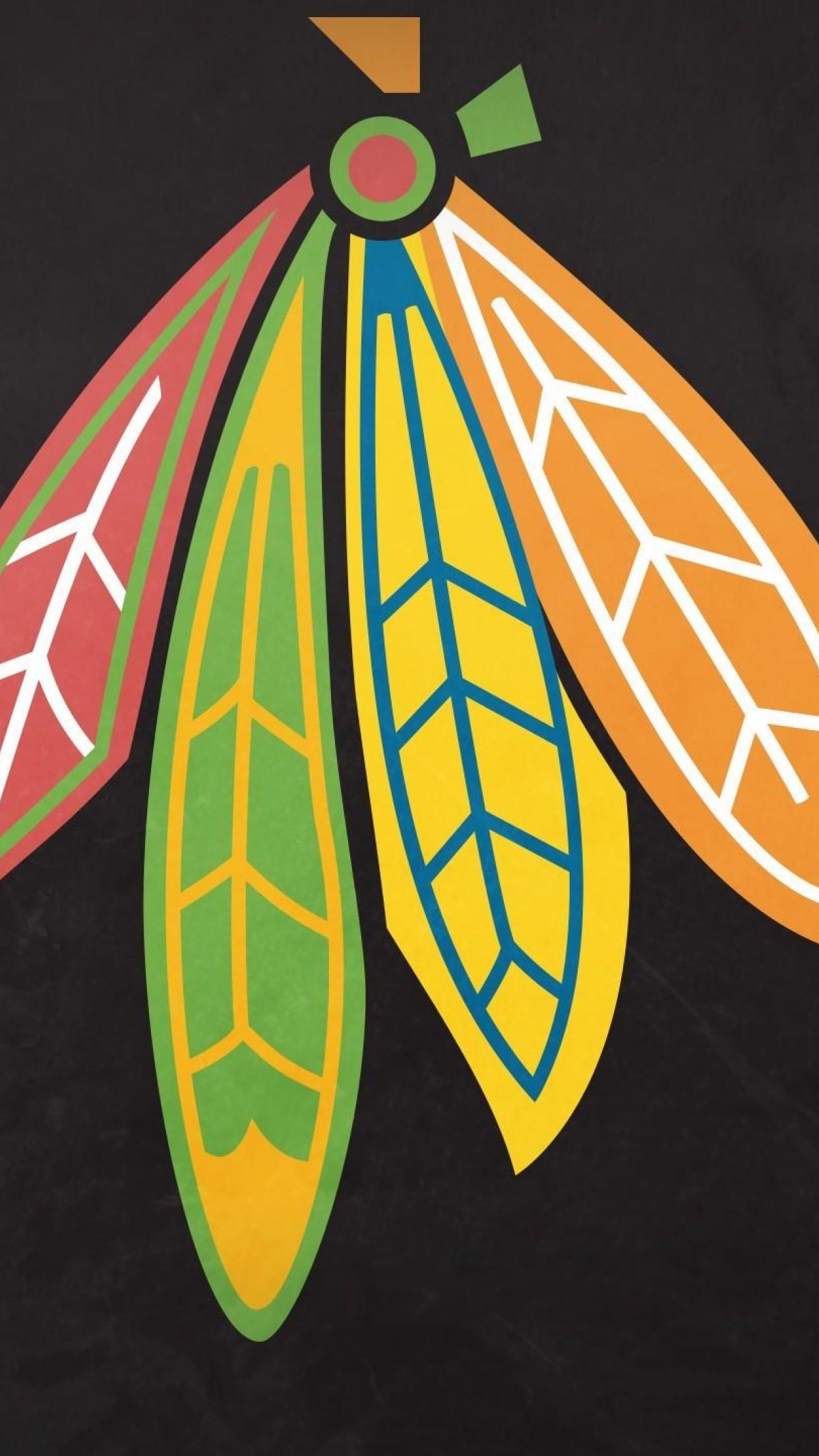 Chicago Blackhawks For Iphone Wallpaper Wp4004289 - Chicago Blackhawks Feathers - HD Wallpaper 