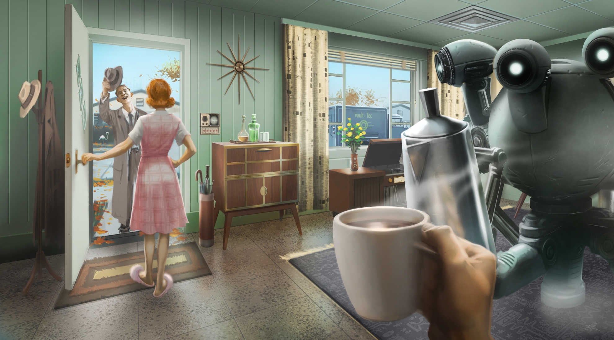 Fallout 4 Pre War Concept Art - HD Wallpaper 