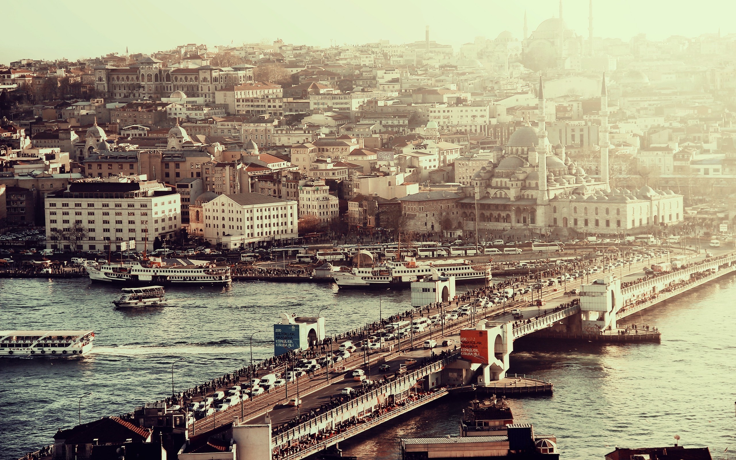 2560x1600, High Definiton Wallpapers In The Nature - Galata Bridge - HD Wallpaper 