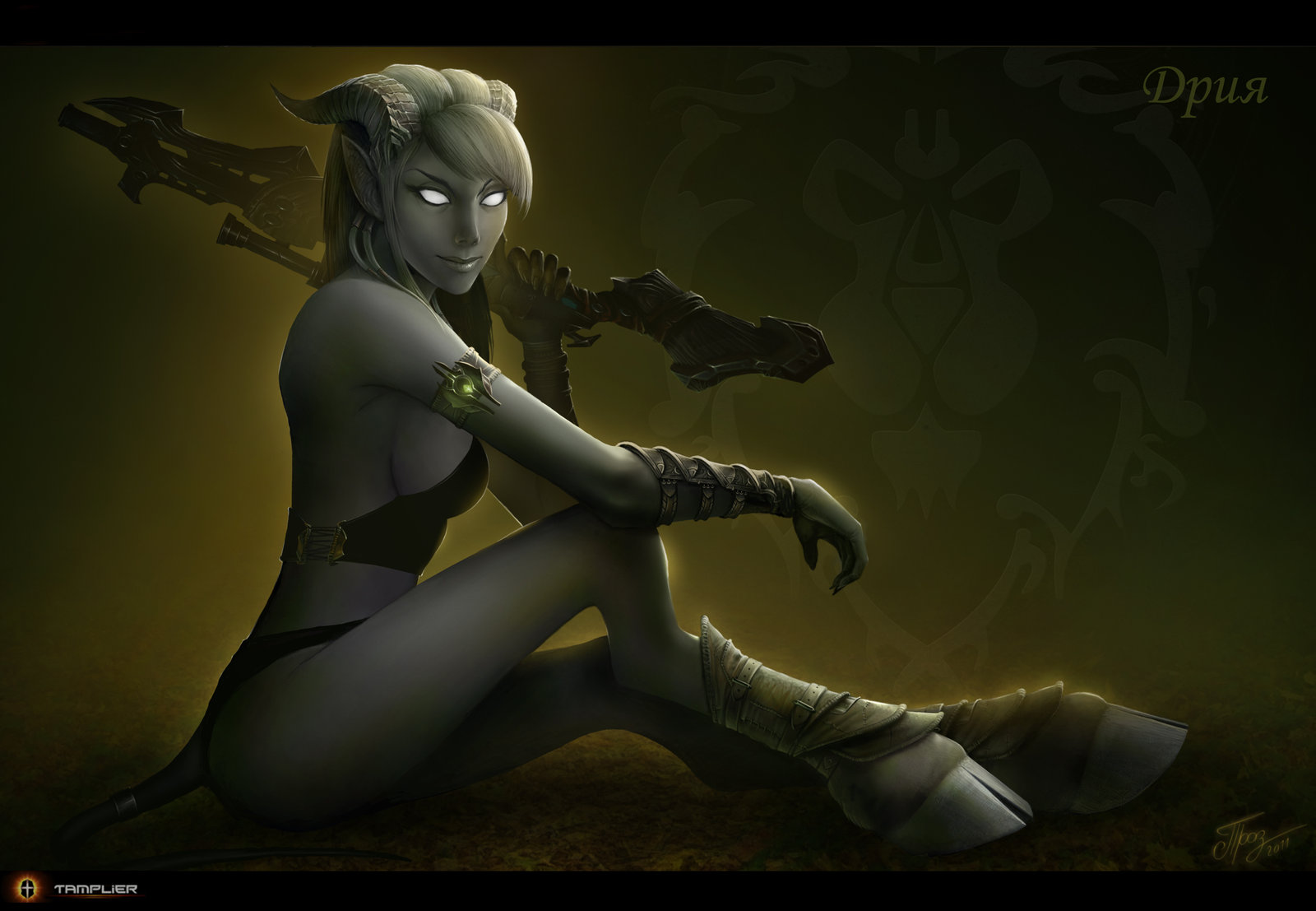 A Draenei Female Hunter, By Tamplierpainter - Draenei Hunter - HD Wallpaper 