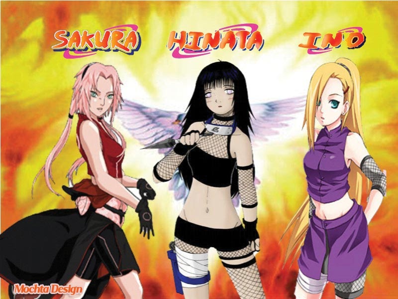 Sakura, Hinata, Ino, Original - Sakura Hinata Naruto Shippuden - HD Wallpaper 