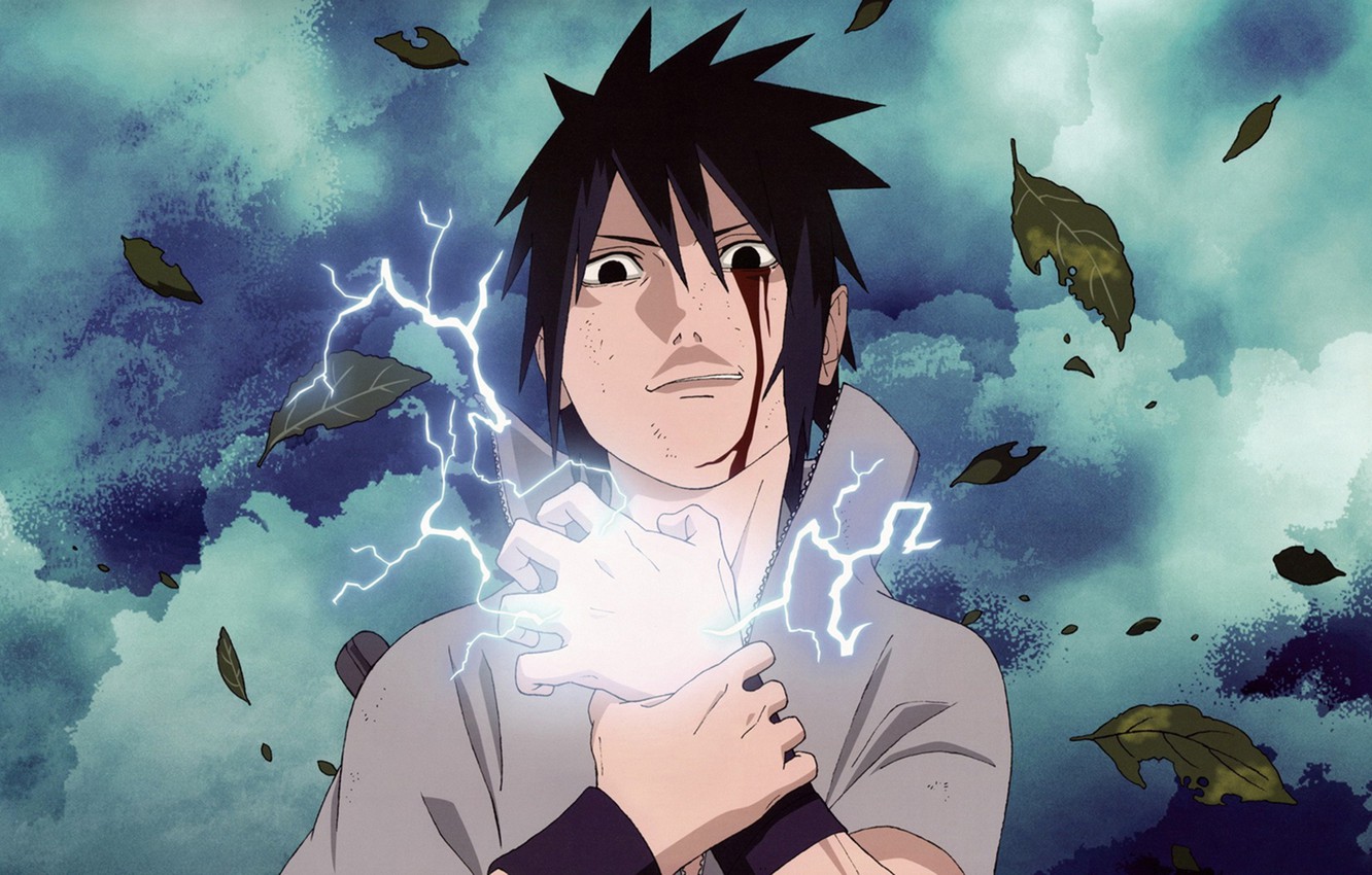 Photo Wallpaper Naruto, Anime, Chidori, Naruto, Leaves, - 1080p Sasuke - HD Wallpaper 