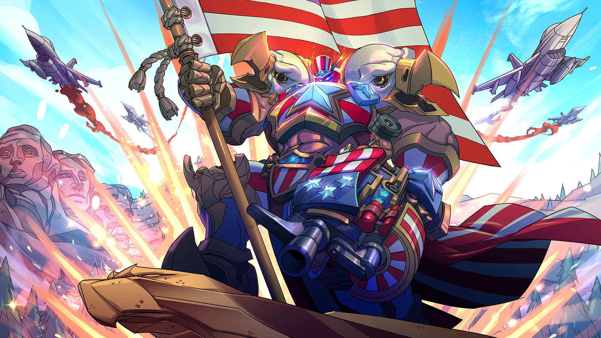 Paladins Khan, Video Game, Paladins, Wallpaper - Paladins Amerikhan - HD Wallpaper 