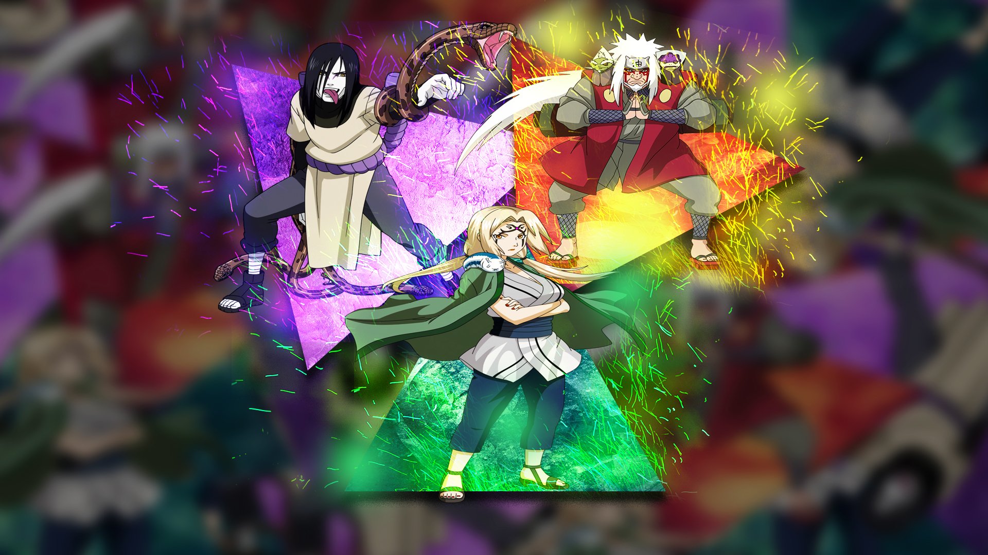 3 Sannin Wallpaper Hd - HD Wallpaper 