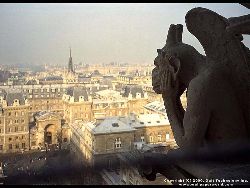 Gargoyle - Paris - HD Wallpaper 