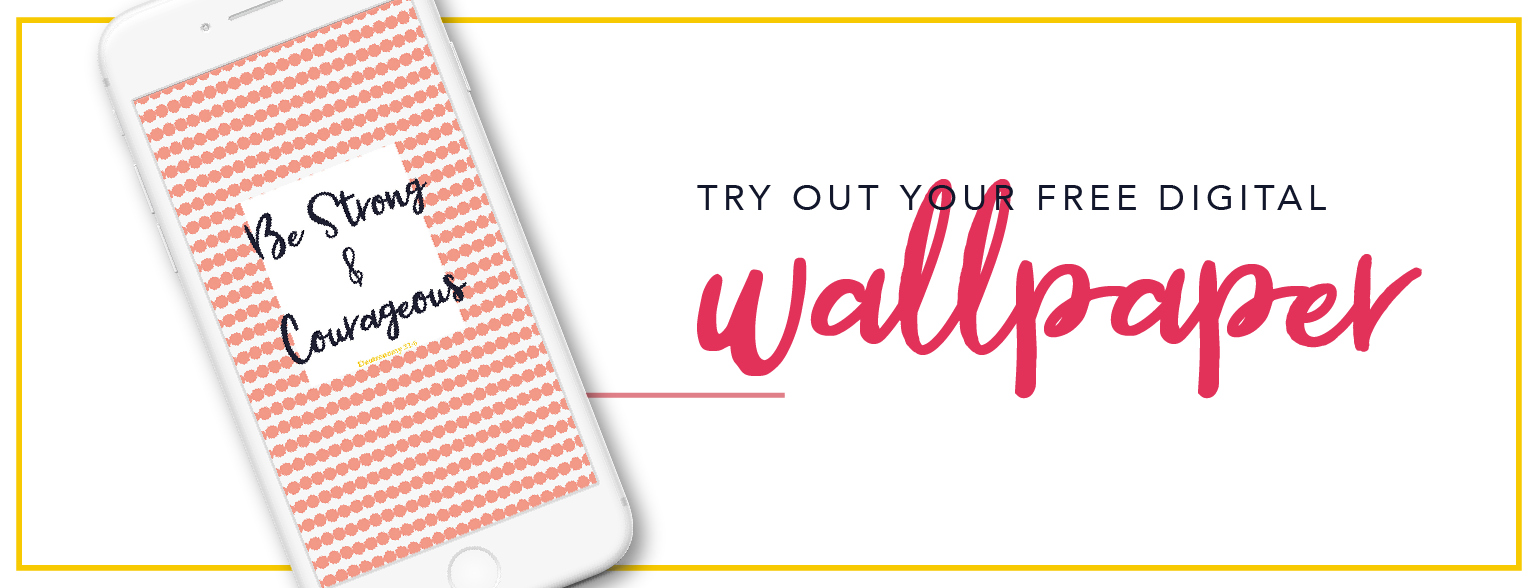 Be Strong & Courageous Wallpaper - Calligraphy - HD Wallpaper 