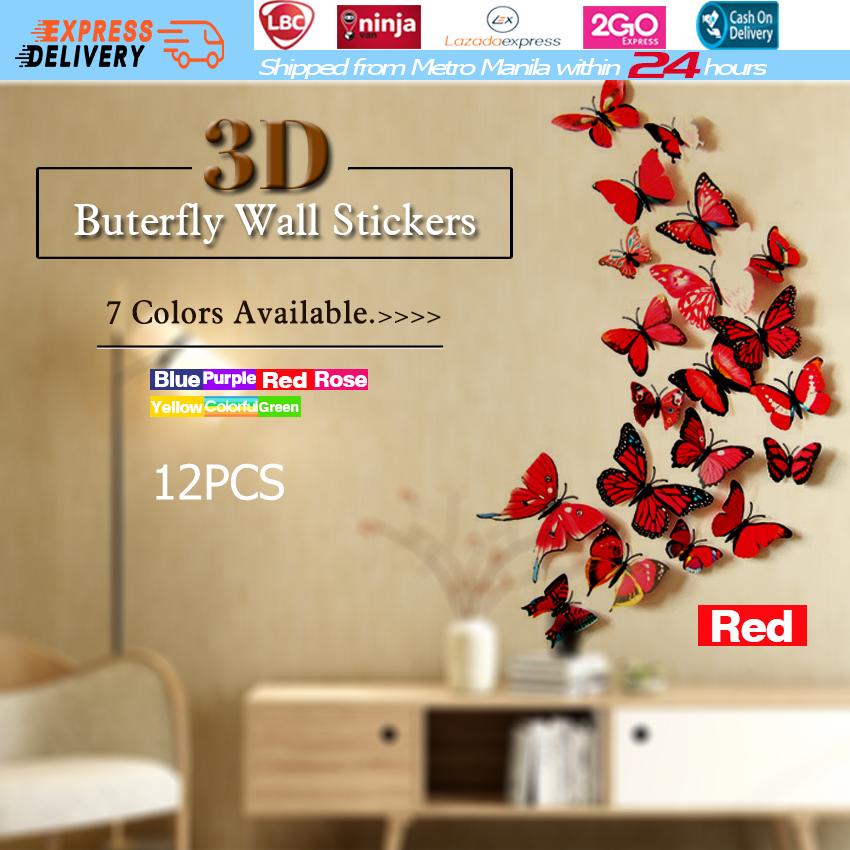 Wall Stickers For Bed Rom Red Color - HD Wallpaper 