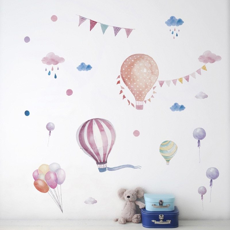 Wallsticker Hot Air Balloon - HD Wallpaper 