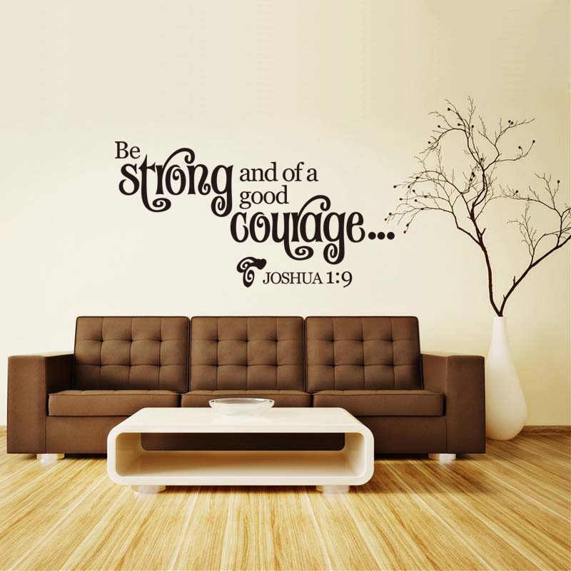 Stickers Christianity Wallpaper Be Strong Mural Decal - Wall Decal - HD Wallpaper 
