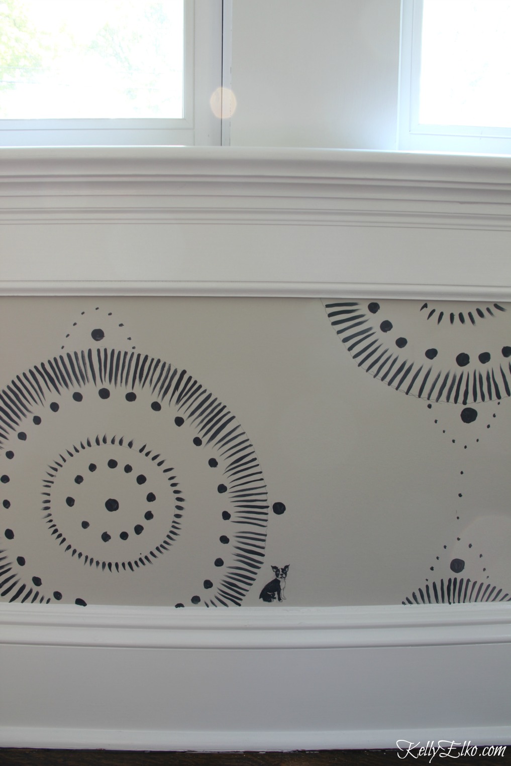 Forget Wallpaper This Hand Painted Mural Is Like Faux - HD Wallpaper 